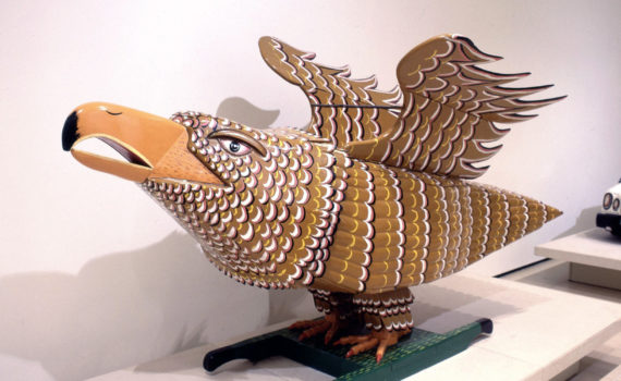 Coffin in the shape of an eagle