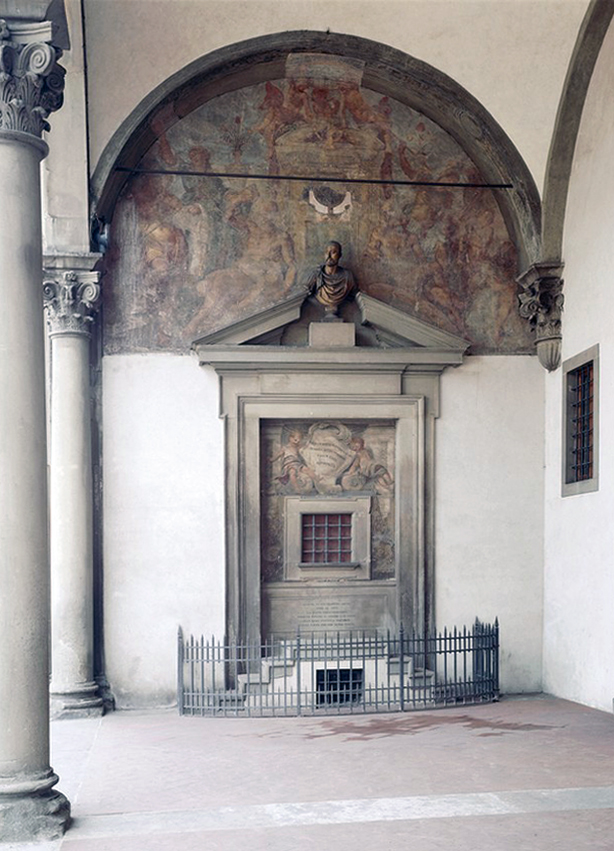 Loggia of the Ospedale degli Innocenti, Florence, with view towards the foundling’s wheel