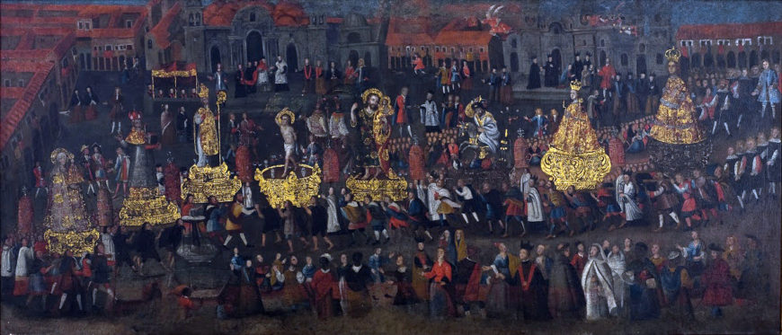Anonymous Cusco artist, Procession of Corpus Christi, ca. 1700-1800