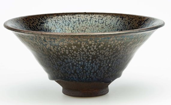 Bowl with “oil spot” glaze