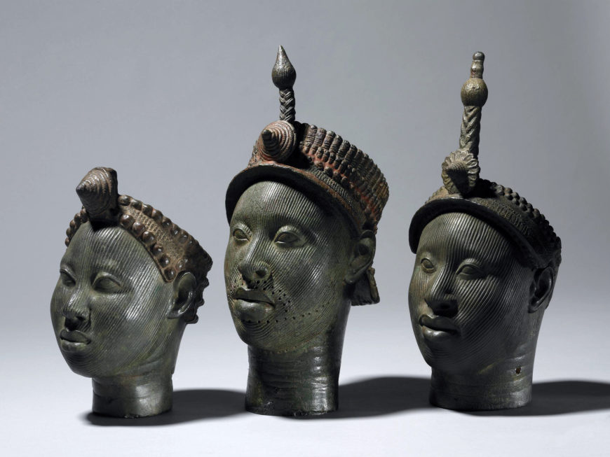 Ife heads, 1300–1450, brass, made in Ife, 35 cm high (© Trustees of the British Museum)
