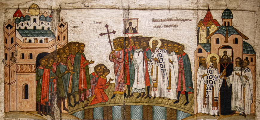 Detail of icon with the Battle of Novgorod and Suzdal (photo: <a href="https://flic.kr/p/2kWJBsV">byzantologist</a>, CC BY-NC-SA 2.0)
