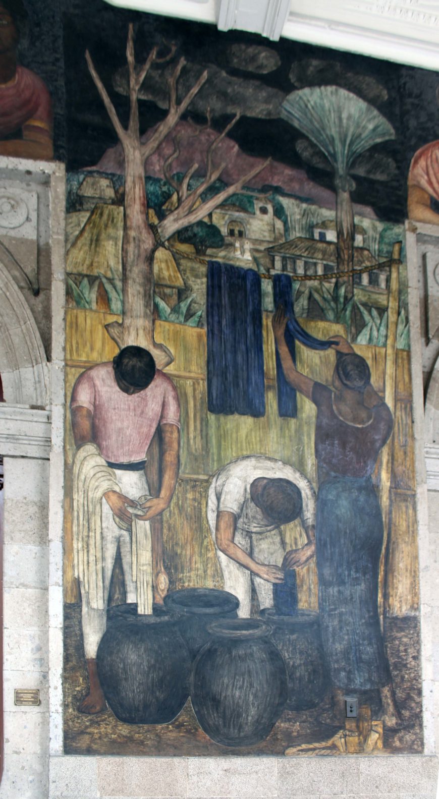 Diego Rivera, Dyers, 1923–24, mural in the Secretaría de Educación Pública, Mexico City (photo: Megan Flattley)