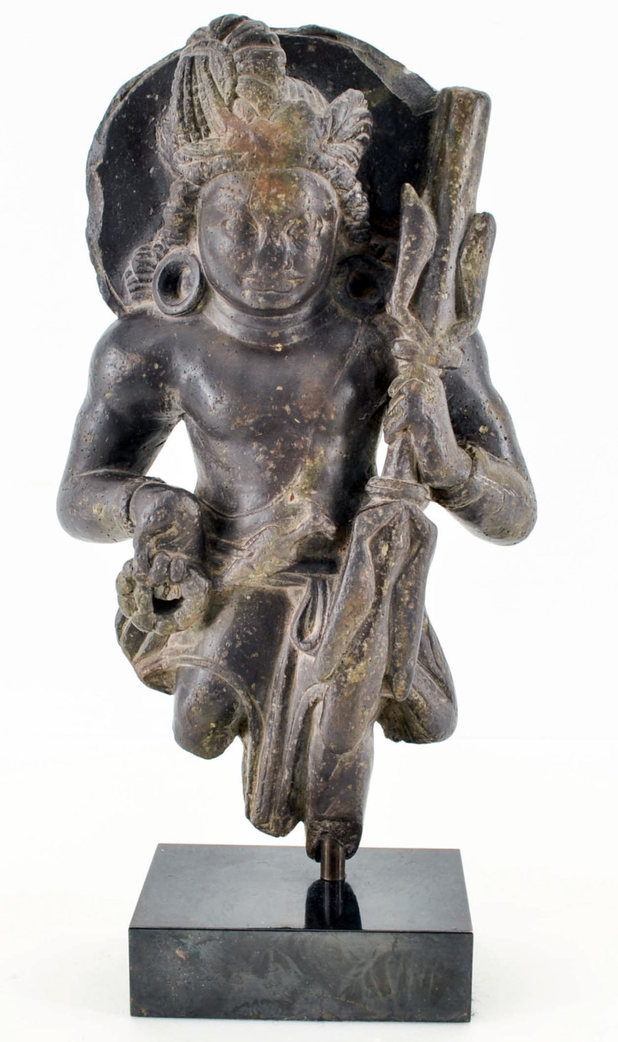 Vajrapani, late 6th-7th century, Kashmir (India), Gray chorite, 22.9 cm high (The Metropolitan Museum of Art)