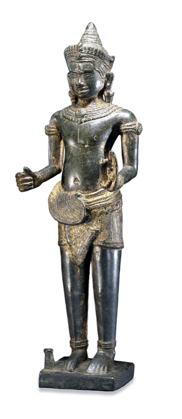 Shiva, 11th century, Khmer Empire, gilt bronze, 29 x 9.5 cm, Cambodia (© Trustees of the British Museum)