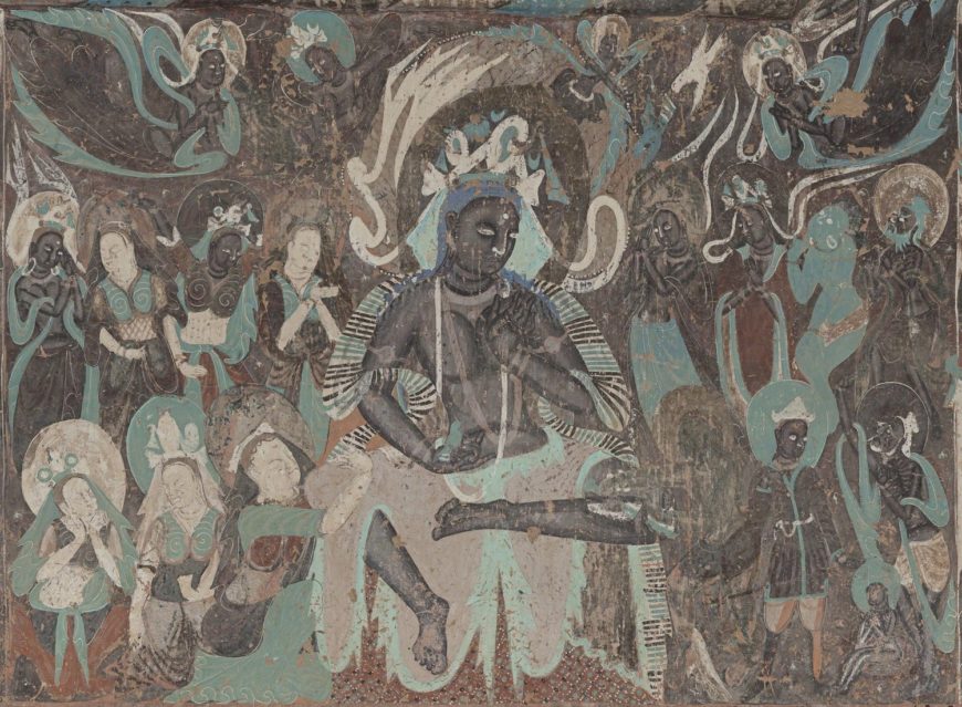 Mural of King Sivi from the north wall of Mogao Cave 254. Dunhuang. 439-534 CE. Northern Wei Dynasty. Image Courtesy of the Dunhuang Academy.