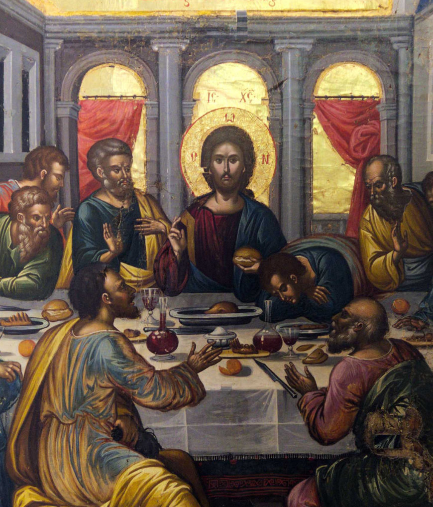 Michael Damaskinos, Last Supper, ca. 1585–91, St. Catherine's monastery, Herakleion, Crete (photo: C messier, CC BY-SA 4.0)