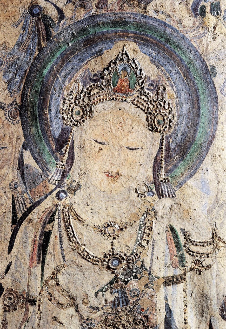 Guanyin, also known as the Bodhisattva Avalokitesvara, or “The Perceiver of Sounds.” Mogao Cave 57 at Dunhuang, China. Photo courtesy of the Dunhuang Academy.