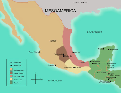 Map of Mesoamerica (from FAMSI)
