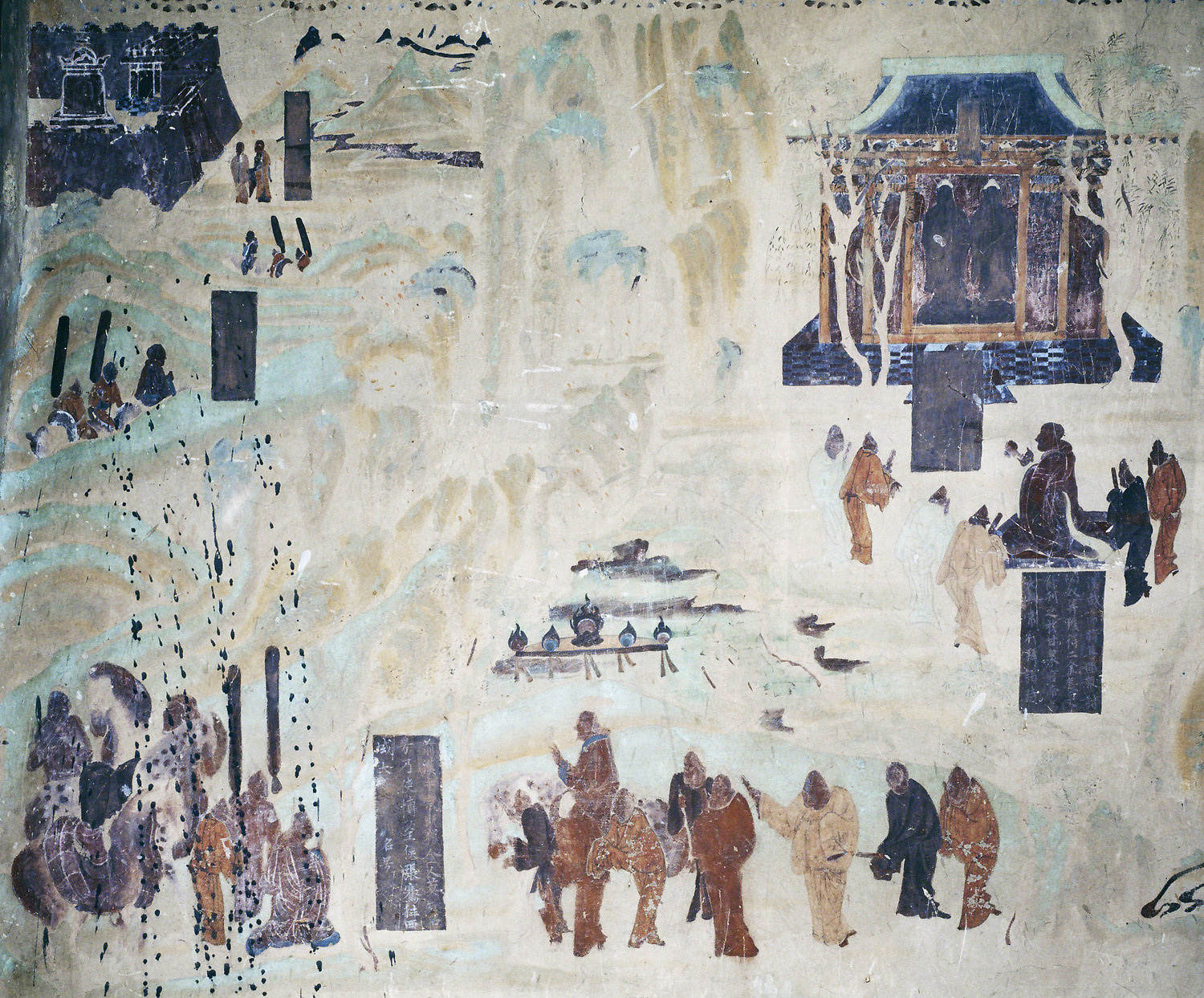 North wall fresco in Mogao Cave 323. Early Tang. Image Courtesy of the Dunhuang Academy.