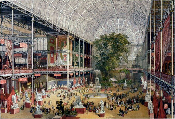 Interior view of the Crystal Palace exhibition. 