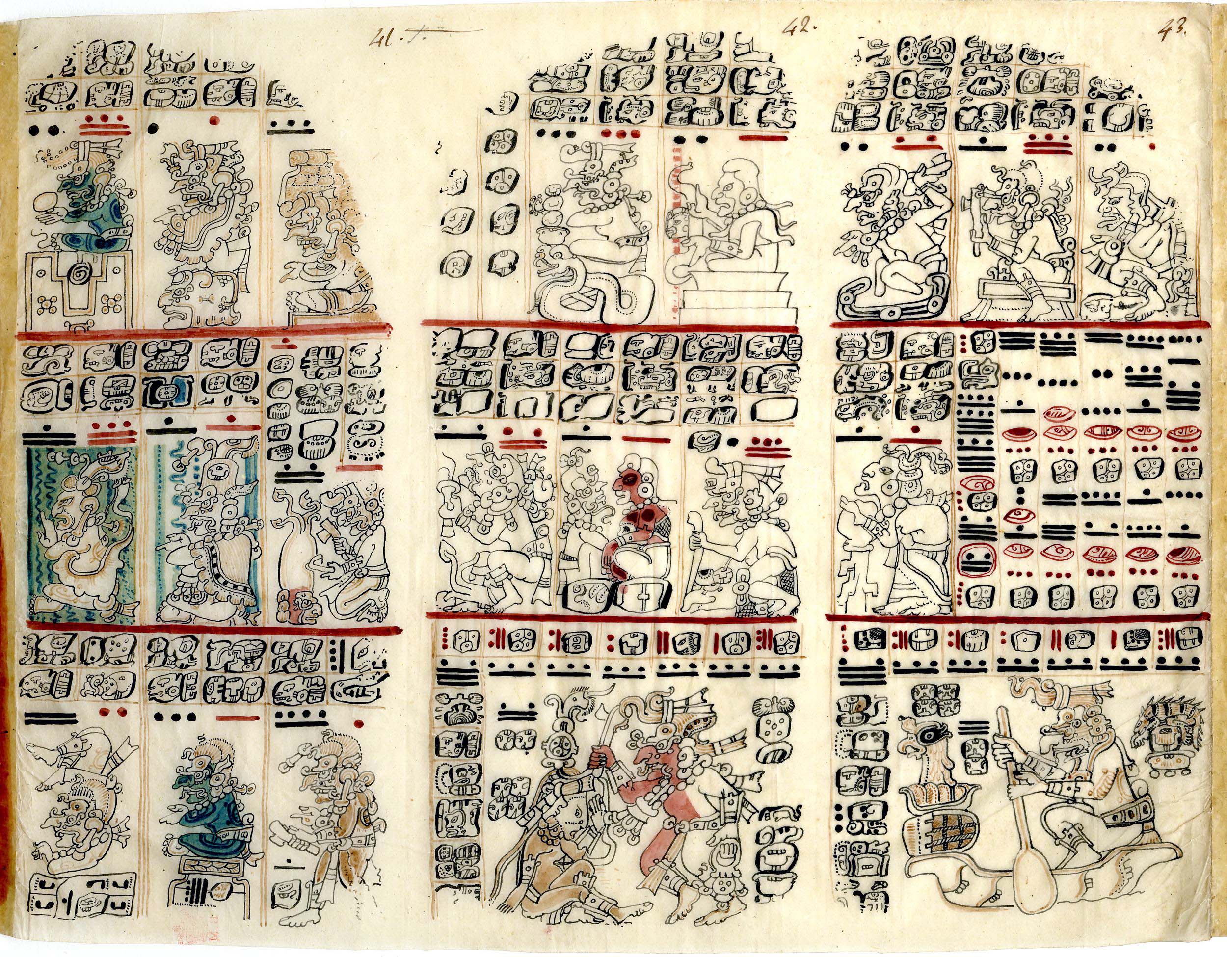 Codex Dresden, also known as Codex Dresdensis, facsimile from 1825–31, original from c. 1500 (© Trustees of the British Museum)