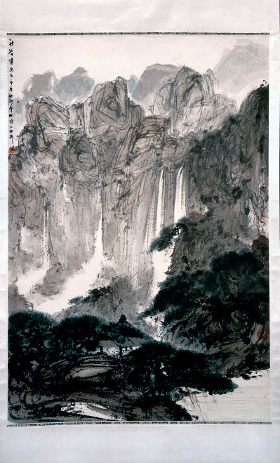 Fu Baoshi, Diamond Cliffs, 1939-1946?, Jingangpo, painting, hanging scroll, Chongqing, China (© Trustees of the British Museum)