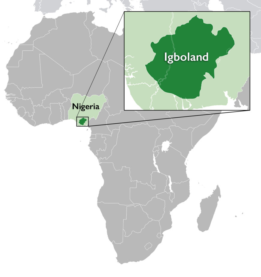 Map of Igboland (map: NuclearVacuum, CC0)