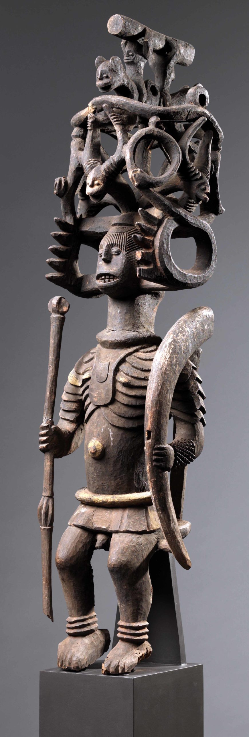 Ikenga, Igbo Peoples, Nigeria, first half of the 20th century, wood, 116.0 cm x 30.0 cm x 30.0 cm (Princeton University Art Museum)