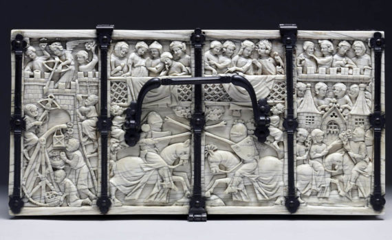 Ivory casket with scenes from medieval romances