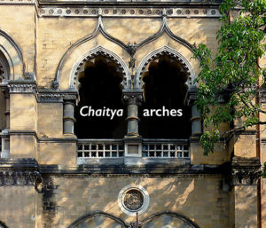 <em>Chaitya</em> arches, Chhatrapati Shivaji Terminus, begun 1878, Mumbai (photo: Gioconda Beekman, CC BY-NC-ND 2.0)