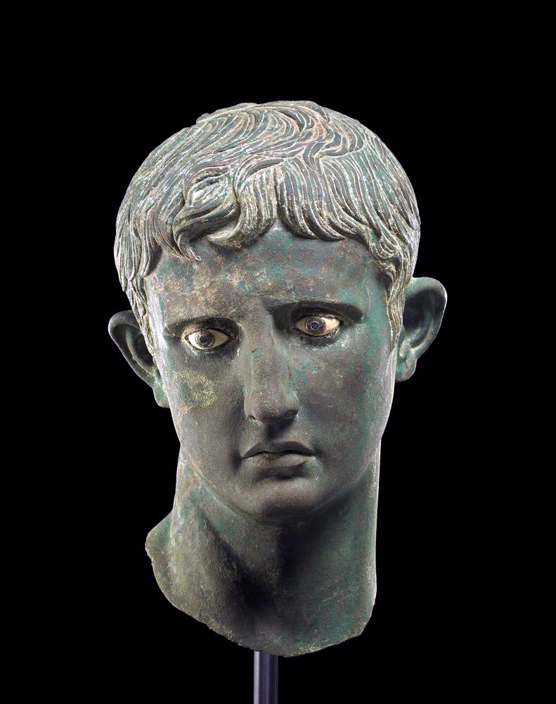 Head of Augustus, c. 27–25 B.C.E. bronze, from Meroë, Sudan, 46.20 x 26.5 cm (© Trustees of the British Museum)