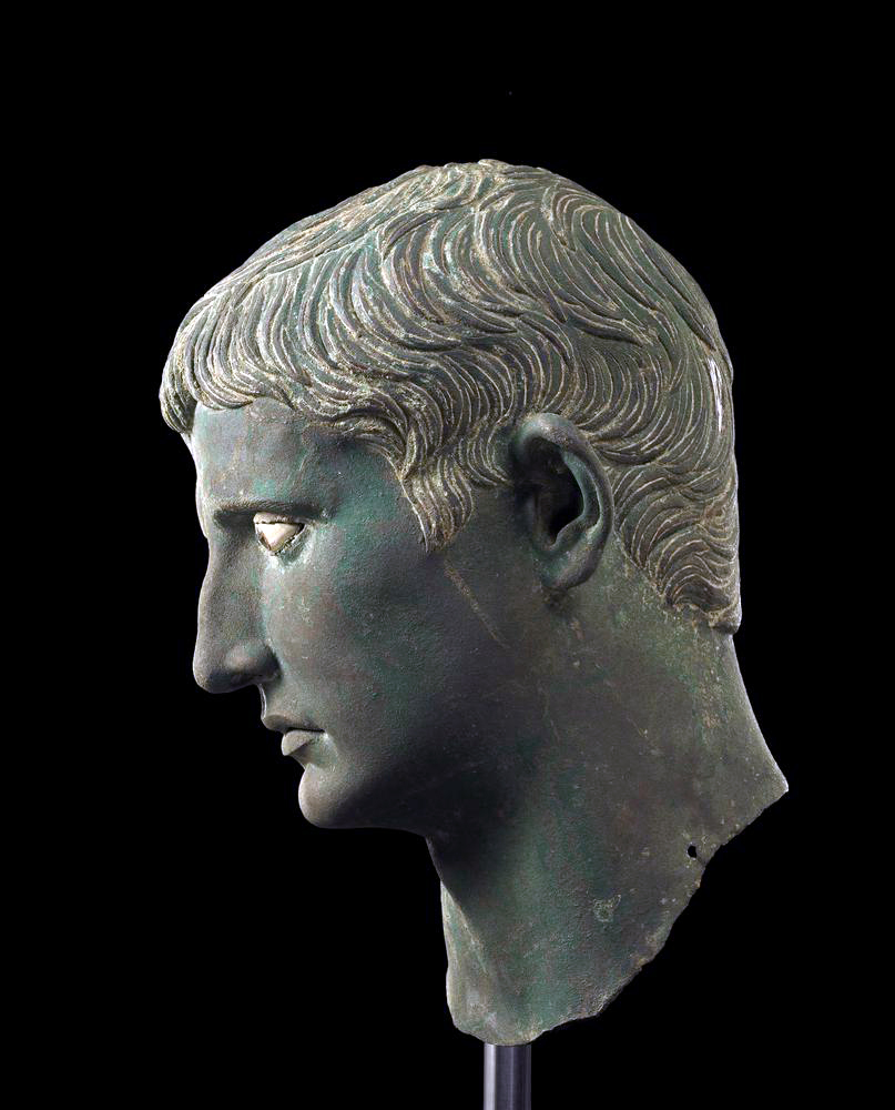 Head of Augustus, c. 27–25 B.C.E. bronze, from Meroë, Sudan, 46.20 x 26.5 cm (© Trustees of the British Museum)