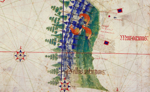 Cantino Planisphere, 1502, ink and pigment on vellum, 102 x 218 cm (Biblioteca Estense Universitaria, Modena)