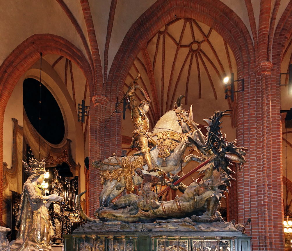 St. George and the Dragon, Storkyrkan Stockholm, c. 1490, (photo: Alexey M., CC BY-SA 4.0)