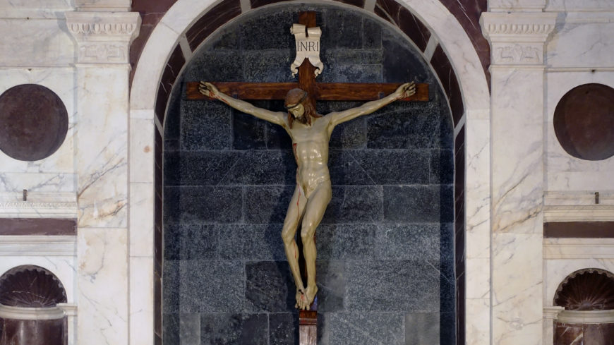 Brunelleschi, Crucifix, polychromed wood,1412-13. 170 x 170 cm. Santa Maria Novella, Florence