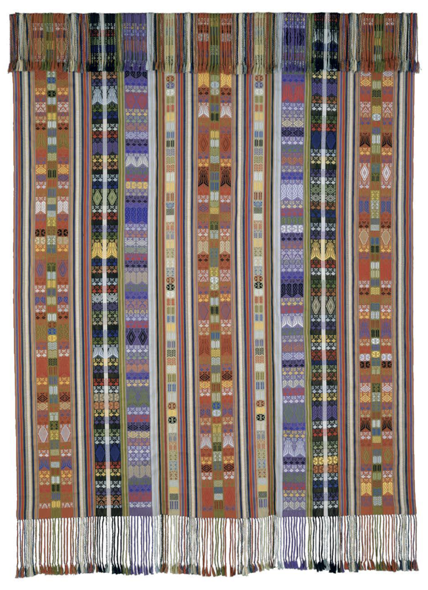 Martin Rakotoarimanana, Mantle (Lamba Mpanjakas), 1998, Merina peoples, silk, Madagascar, Antananarivo or Arivonimamo, Imerina village, 274.3 x 178.1 cm (The Metropolitan Museum of Art)