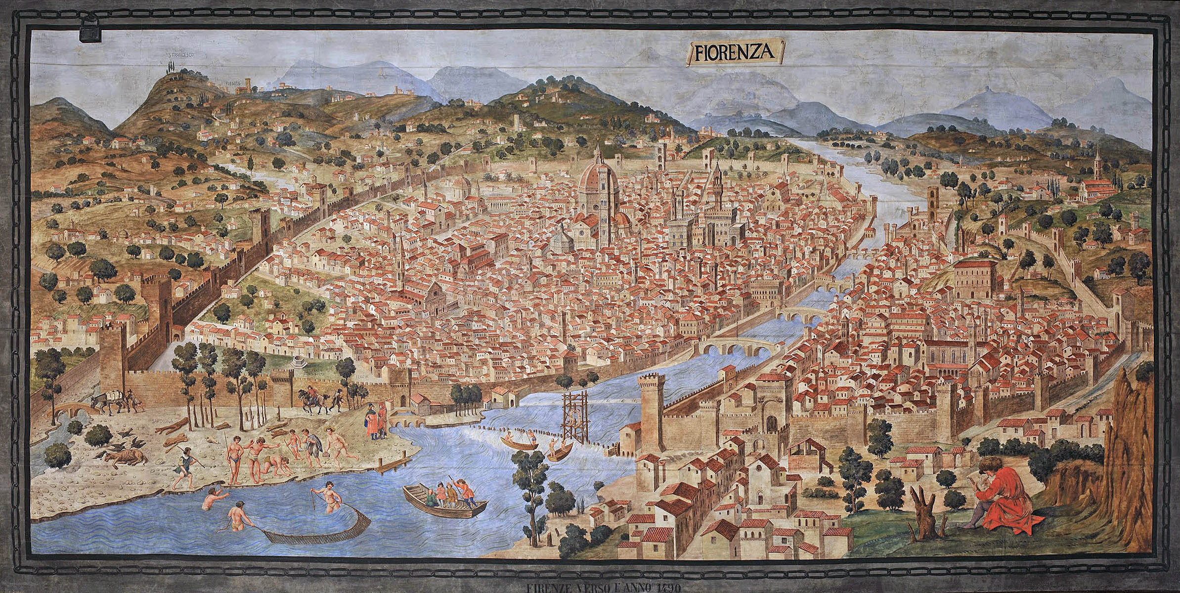 Map Florence Veduta 