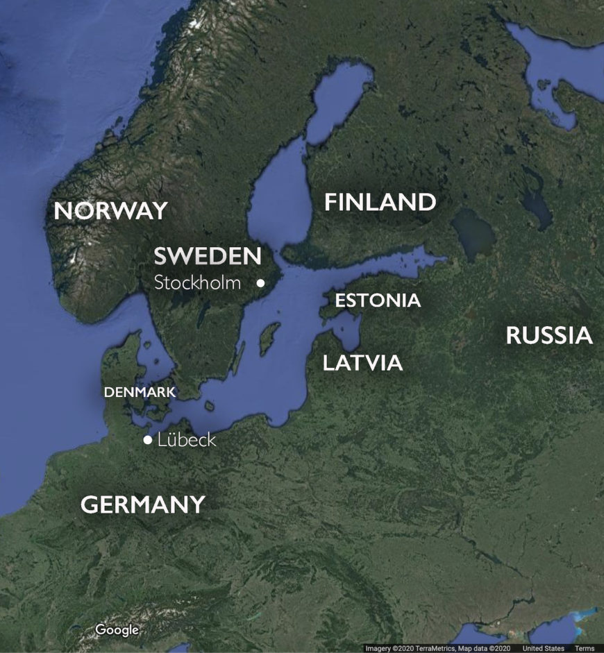 Baltic region (underlying map © Google)