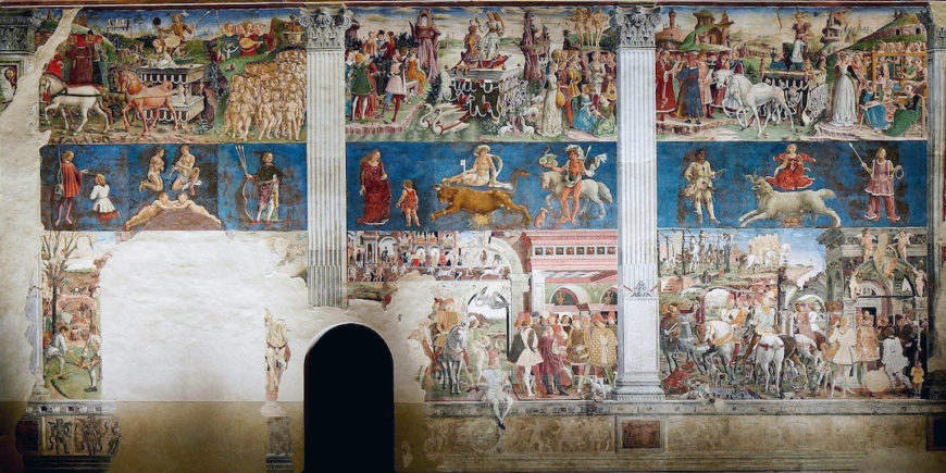 Francesco del Cossa. Frescoes March, April, May, 1469-1470, Salone dei Mesi, Palazzo Schifanoia 
