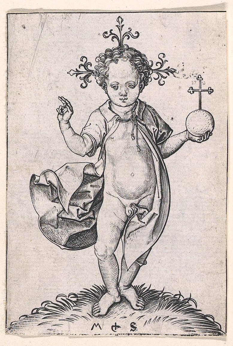 Martin Schongauer, The Christ Child with and Orb, 1469-83, engraving