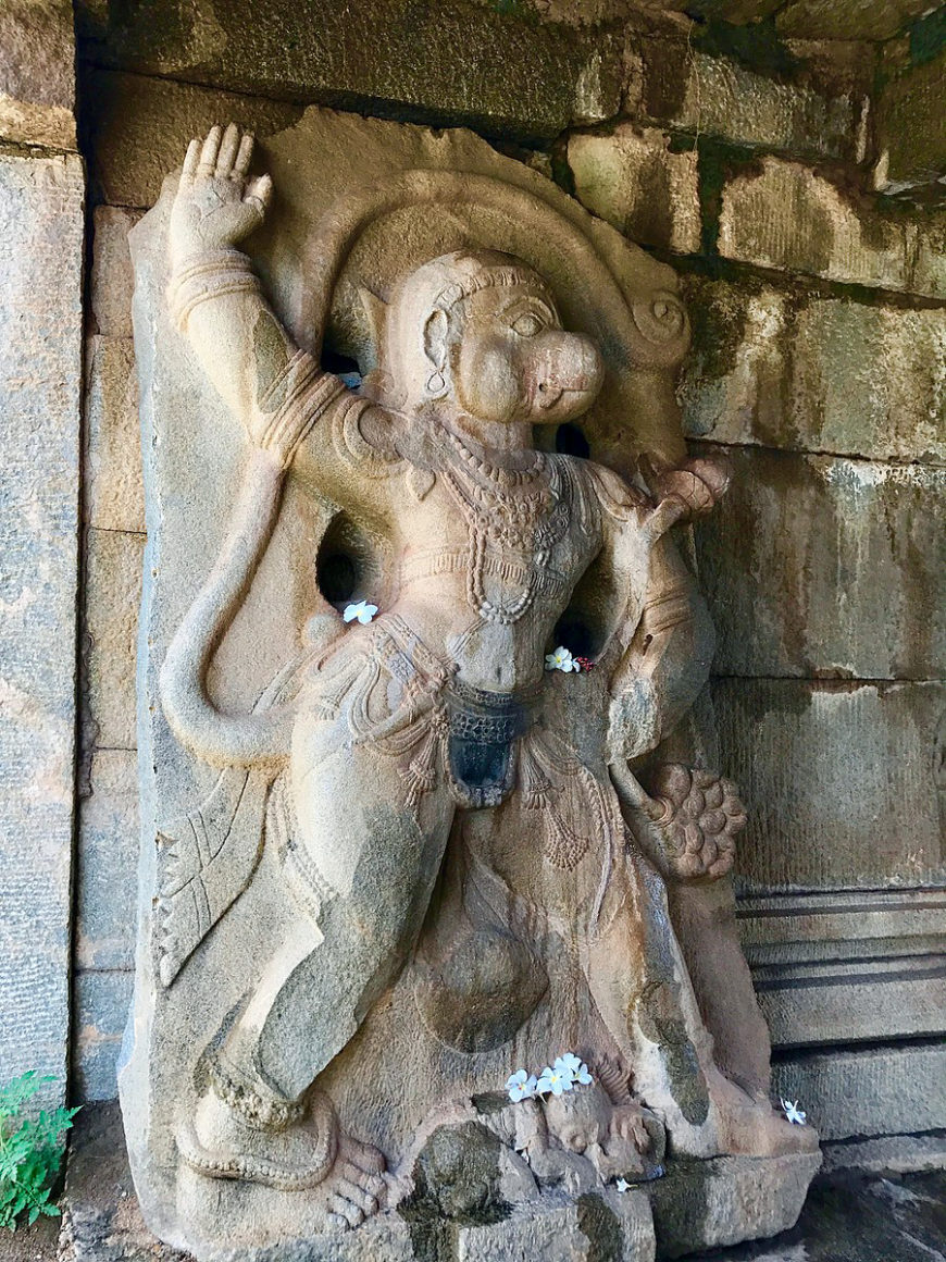 Hanuman, outside the Madhava Temple, Vijayanagara (photo: Ms Sarah Welch, CC BY-SA 4.0)