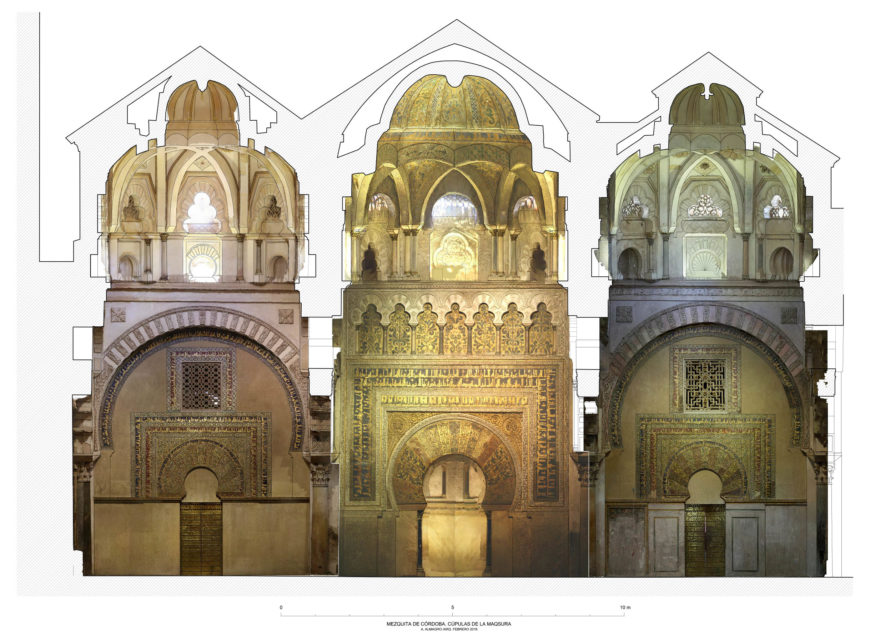 Cut out of the domes of the maqsura of the Great Mosque of Córdoba (created by D. Antonio Almagro Gorbea)