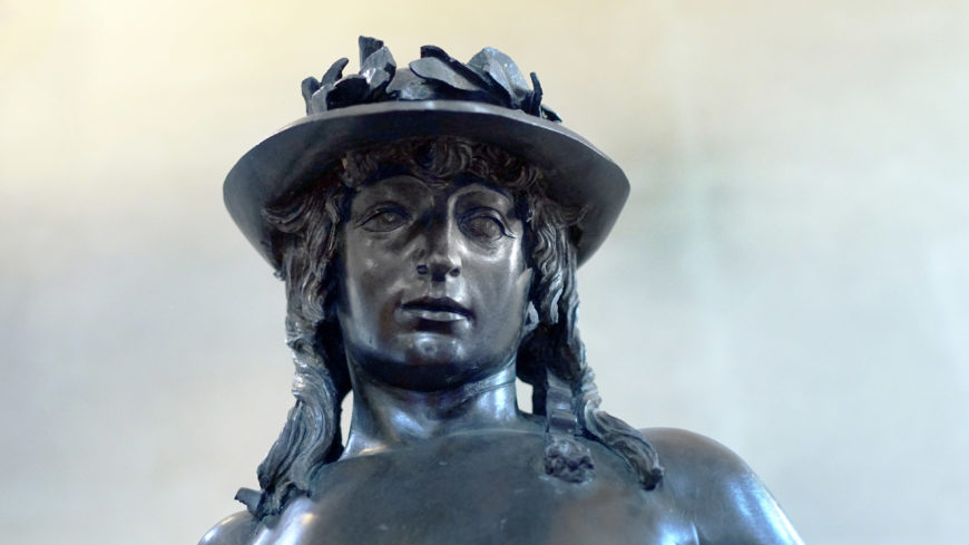 Donatello, David, c. 1440, bronze, 158 cm (Museo Nazionale de Bargello, Florence; photo: Steven Zucker, CC BY-NC-SA 2.0)