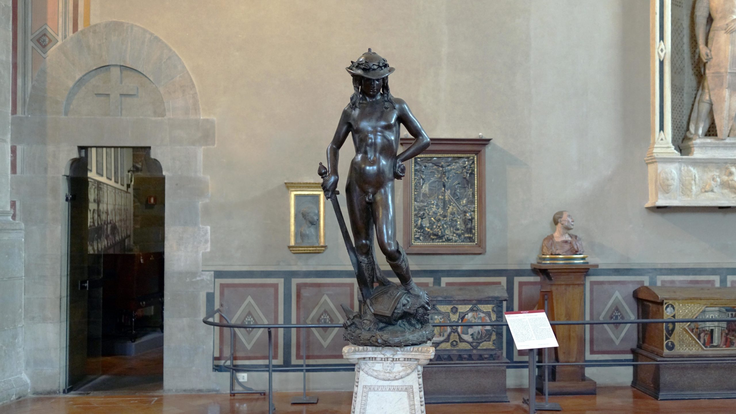 The Hall of Donatello in the Bargello Museum