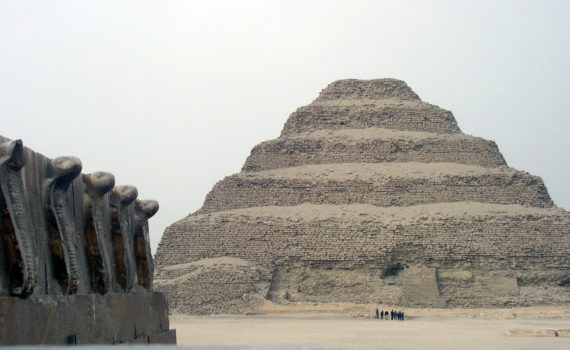 Step Pyramid, viewed from the south, Stepped Pyramid complex, Saqqara, Egypt (photo: Dr. Amy Calvert)