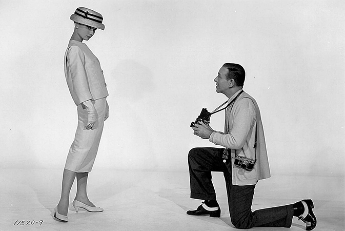 Audrey Hepburn and Fred Astaire as Jo Stockton and Dick Avery in the film Funny Face, directed by Stanley Donen, 1957