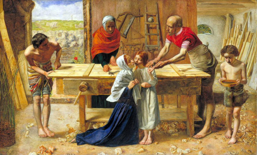 Sir John Everett Millais, Christ in the House of His Parents ('The Carpenter's Shop'), 1849–50, oil on canvas, 86.4 x 139.7 cm (Tate)