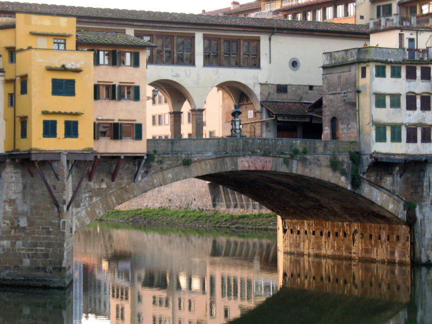 View of the piazza from the River Arno, Ponte Vecchio, Florence (photo: Theresa Flanigan)