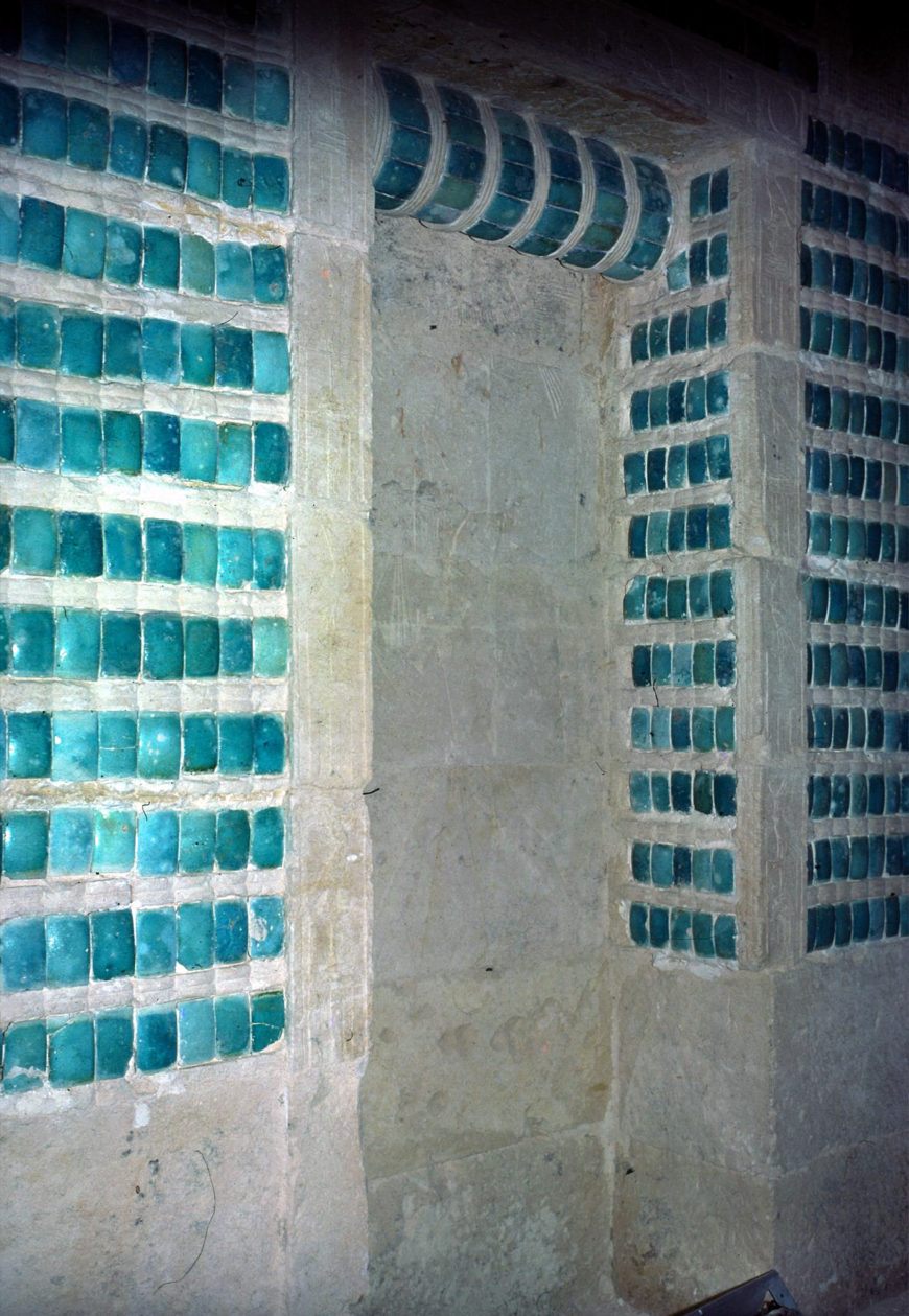 Tiles, Stepped Pyramid complex, Saqqara, Egypt (photo: Orell Witthuhn, CC BY-SA 4.0)