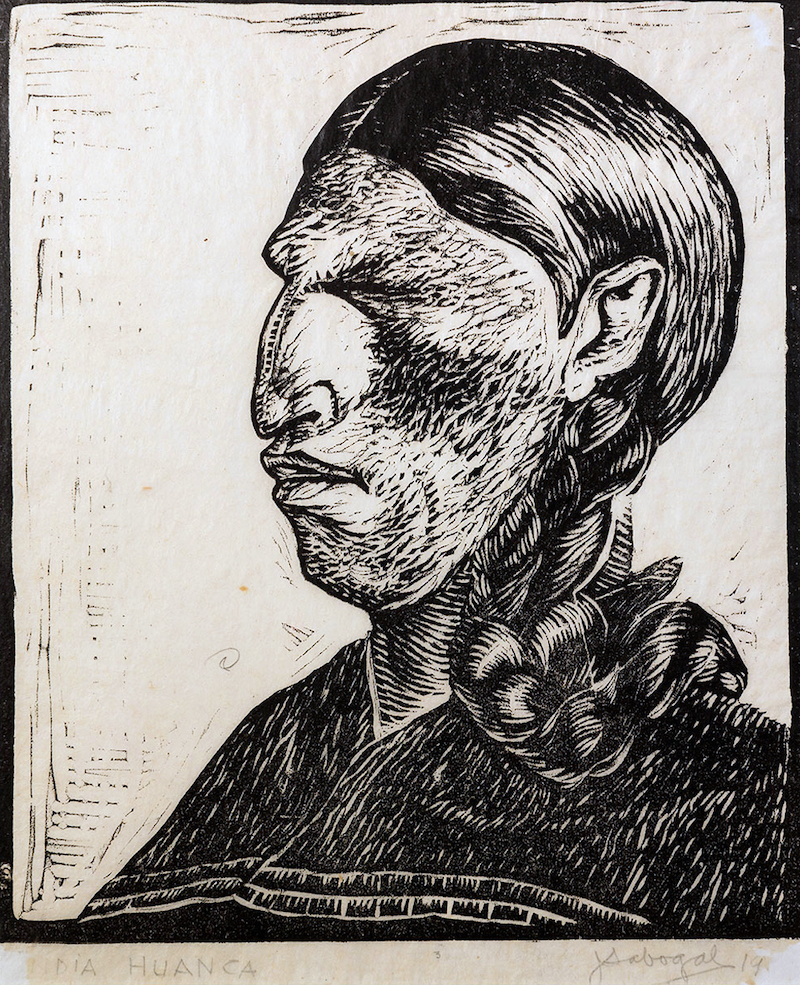 José Sabogal, India Huanca, 1930. Woodcut, OAS AMA | Art Museum of the Americas Collection.