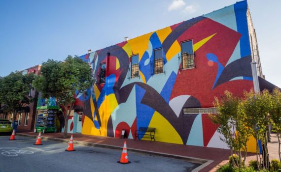 Yatika Starr Fields and mural painting