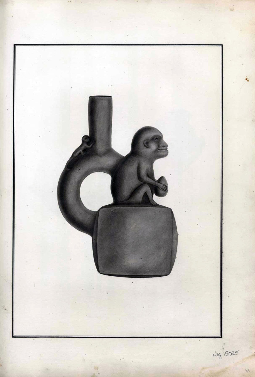 Carlos Julião, “Monkey Vessel,” in Noticia Summaria do Gentilismo da Asia…, c. 1780-1800, Biblioteca Nacional, Brazil 