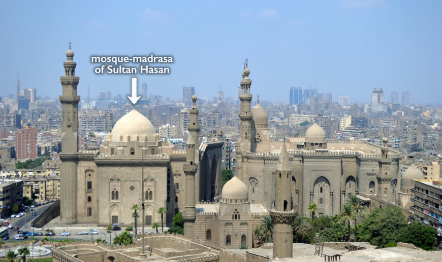 Madrasa and Friday Mosque of Sultan Hasan, 1356–1363/758–764 AH, Cairo, Egypt (photo: Mariam Mohamed Kamal, CC BY-SA 3.0)