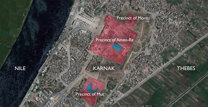 Google Earth view of Karnak