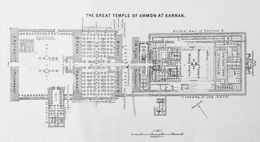 Plan of the Temple of Amon-Re, Karnak