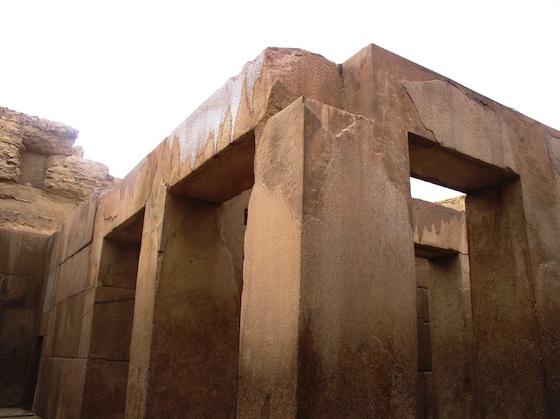 Pillars in Valley Temple of Khafre (photo: Dr. Amy Calvert)