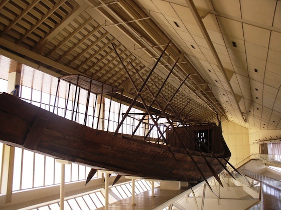 Reconstructed funerary boat of Khufu (Photo: Dr. Amy Calvert)