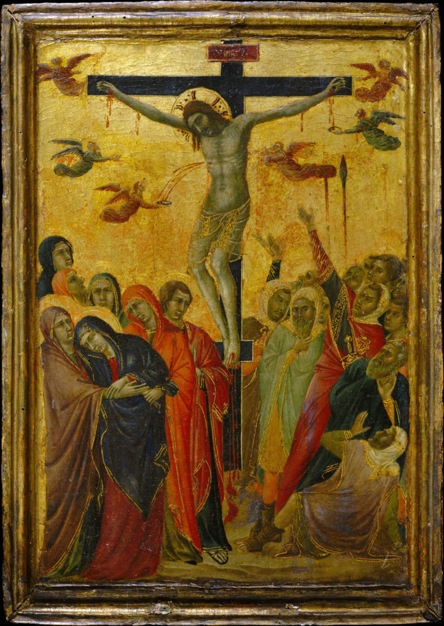 Segna di Buonaventura, The Crucifixion, c. 1315, tempera on panel, 38.4 x 27 cm (The Metropolitan Museum of Art)