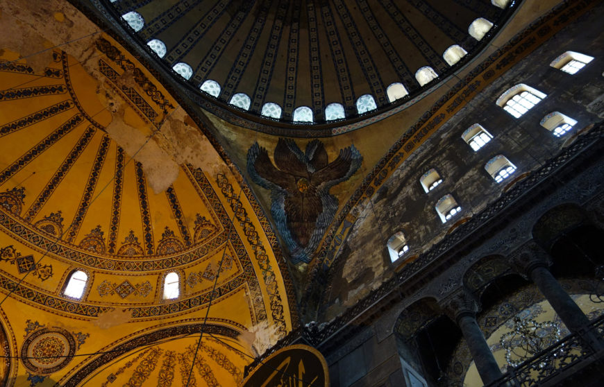 Hagia Sophia Dome, Semi-Dome and Cherubim in the pendentive (photo: Steven Zucker, CC BY-NC-SA 2.0)